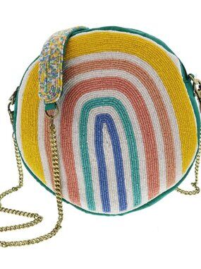 NWOT Jane Marie No Bad Days Beaded Crossbody Purse